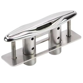 Laorde Pop Up Boat Cleat, 316 Stainless Steel, Retractable Marine Grade Flush Mount Dock Cleat with Backing Plate for Yacht (6 inch 1 PCS)