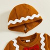 Newborn Infant Christmas Clothes Gingerbread Man Outfits Long Sleeve Romper