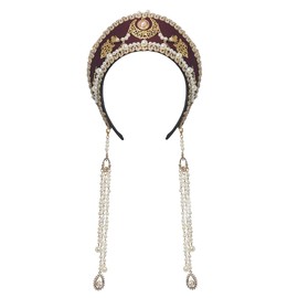 GRACEART Anne Boleyn Hat Headpiece Elizabethan Headwear Tudor Coronet Hood Hat