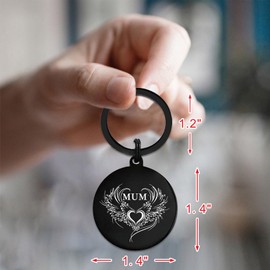 Yobent Mum Memorial Gifts, Sympathy Keyring for Loss of Mum, Grieving Gift for Loss Mum for Daughter Son, God has You in His Arms I Have You in My Heart