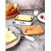 Butter Dish with Lid: Butter Dish for Countertop- AISBUGUR Metal