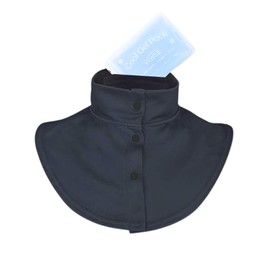 White Beauty UV Protection Cool Neck Cover with Cooling Gel, Made in Japan, Neck Cooler, UV Protection, Neck Cover, Neck Sunscreen, Neck Cooling Goods, Front Button (Black)