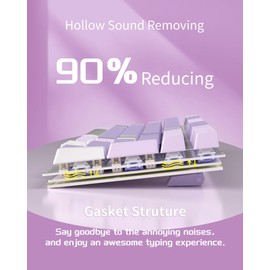 MageGee SKY98 Mechanical Gaming Keyboard, 96% Gasket Hot Swappable Wired Custom Creamy Keyboard with 5-Layer Sound Dampening, RGB Backlit, NKRO for Win/Mac (Violet, Violet Switch)