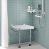 VEVOR Folding PE Shower Seat, 15.7'' x 14.8'' Unfolded, Wall