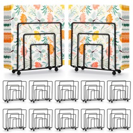 Yiyiring 12 Pcs Napkin Holders for Table, Black Standing Metal Cocktail Paper Napkins Holders Dispenser for Kitchen Dining Countertops Indoor & Outdoor Picnic Bar Use