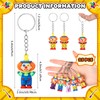 Gejoy 25 Pcs Funny Clown Keyring Clown Doll Keychains Circus