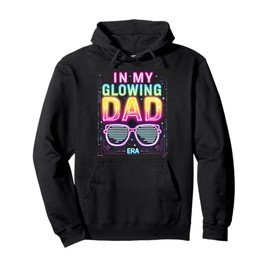 In My Glowing Dad Era Groovy Colorful Bright Pullover Hoodie