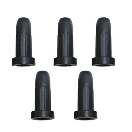 SENRISE PP Chair Caster Wheel Stem Inserts, Set of 5, Caster Socket Sleeves, Inner Diameter 8 mm/0.31'', Black Oval Insert Caps
