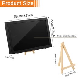 IONPSHG Large Enamel Pin Display Case, 14x9.5 Inch Dustproof Organizer for Military Medal, Jewelry Pin, Badge, Earring, Rings, Necklaces - Large Pin Collection Holder Shadow Box Frame (14*9.5")