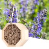 Mason Bee House Wooden Hexagon Bee Habitat Bug Room Hotel