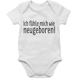 'Baby, I Feel Like neugeboren – Short Sleeve Baby Romper/Bodysuit for Girls and Boys - White
