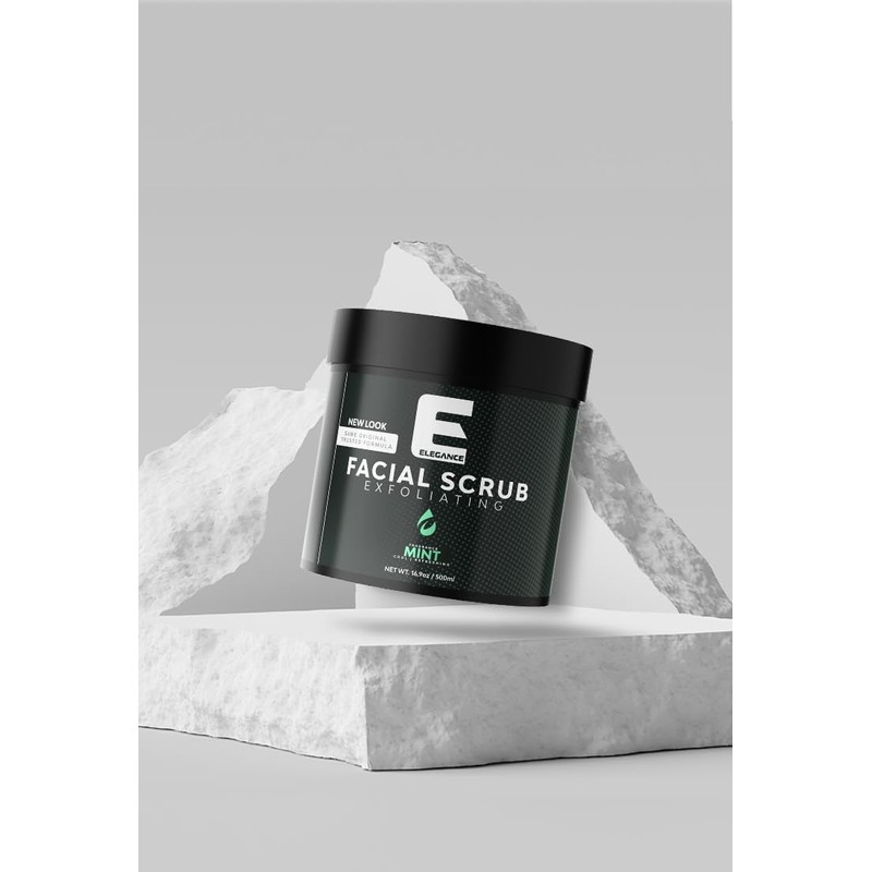 Elegance Natural Face Scrub 16.9 oz mint-based facial scrub to