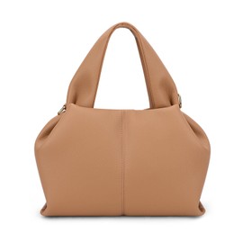 CHAMAIR Mini Handtasche Damen Umhängetasche Ledertasche Damen-Henkeltaschen Dumpling Crossbody Bag Moden PU Leder Geldbörse Handtaschen mit Abnehmbarer Schultergurt