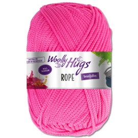 Frida's Wollhaus Woolly Hugs 200 g Rope Polyester Textile Yarn Wool Bag with Instructions 13 Colours (33 | Pink)
