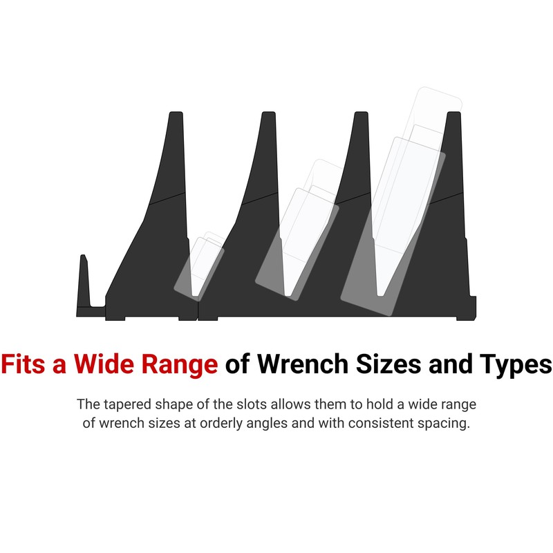 TEKTON 40-Tool Modular Wrench Organizer Set (Black) | OTM92140