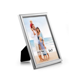 LaVie Home 5x7 Picture Frames (12 Pack, Silver) Simple Designed Photo Frame with High Definition Glass for Wall Mount & Table Top Display, Set of 12 Classic Collection
