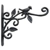KiaoTime Cast Iron Metal 9.5" Hanging Planter Flower Pots Bracket
