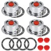 CheeMuii 343-4009 Trailer Hub Cap 4 PCS 3434009 Aluminum Hubcaps