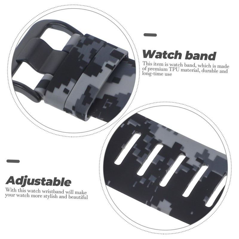 WOONEKY Watch Band Tpu Printed Strap Replacement Watchband Comfortable Suitable