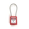 Saffron Cable Padlock for Lockout, red
