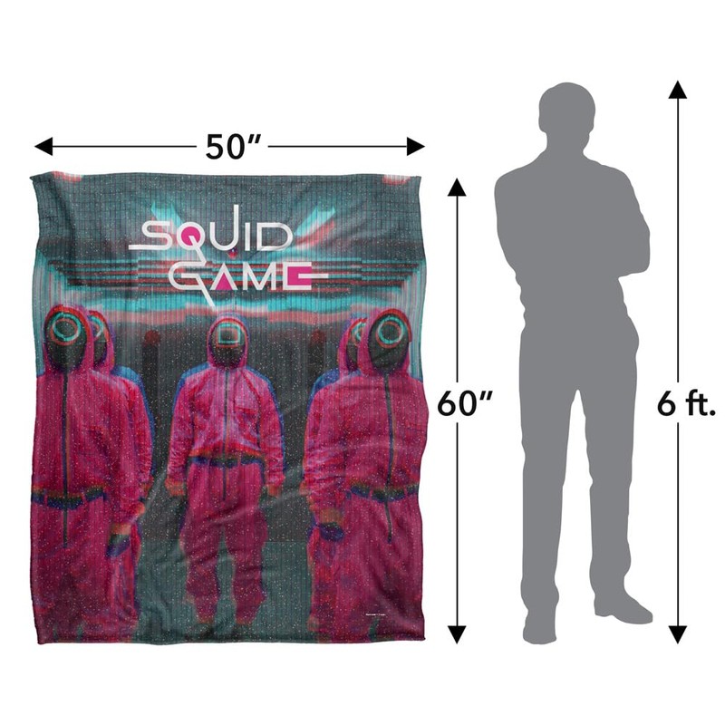 Squid Game Pink Guards Scene Silky Touch Super Soft Blanket