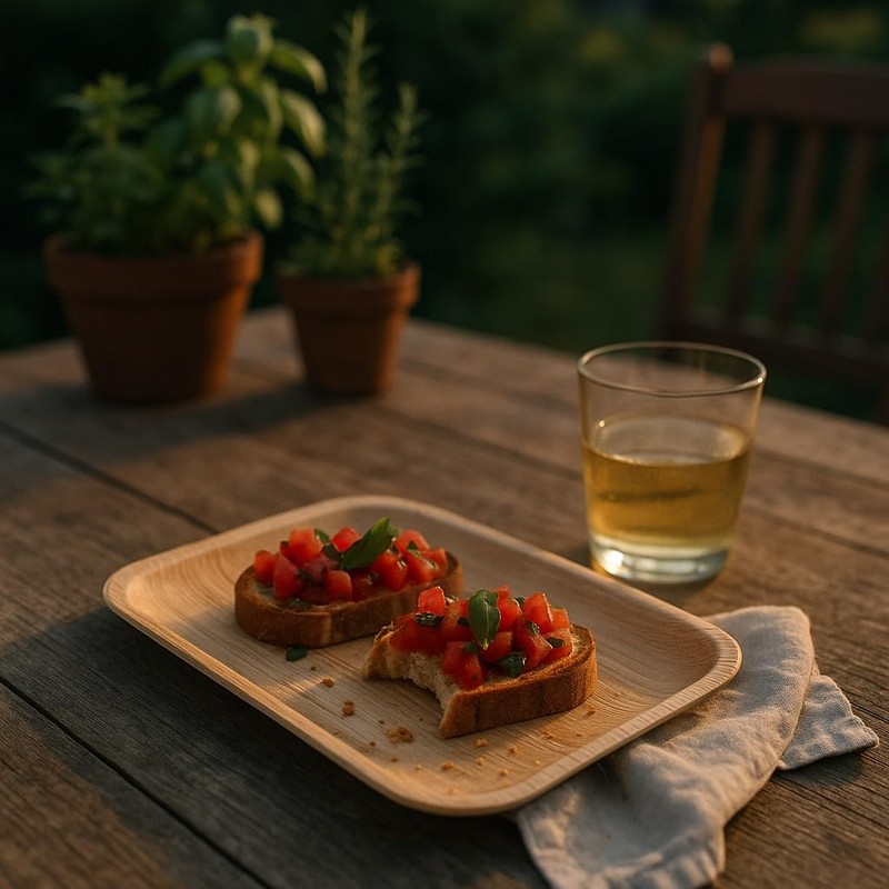 6x9 Inch Rectangular Areca Palm Leaf Plates – Compostable Disposable