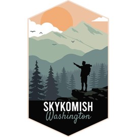 Skykomish Washington 4-Inch Vinyl Decal Sticker Outdoors Hike Design