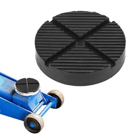 Car Jack Rubber Pad, Universal Rubber Pad Car Jack, Trolley Jack Rubber Pad with Grooves, Trolley Jack Rubber Pad 125 x 26 mm, Black, for Trolley Jack and Lifting Platforms (Black, Size: 125 x 26 mm)