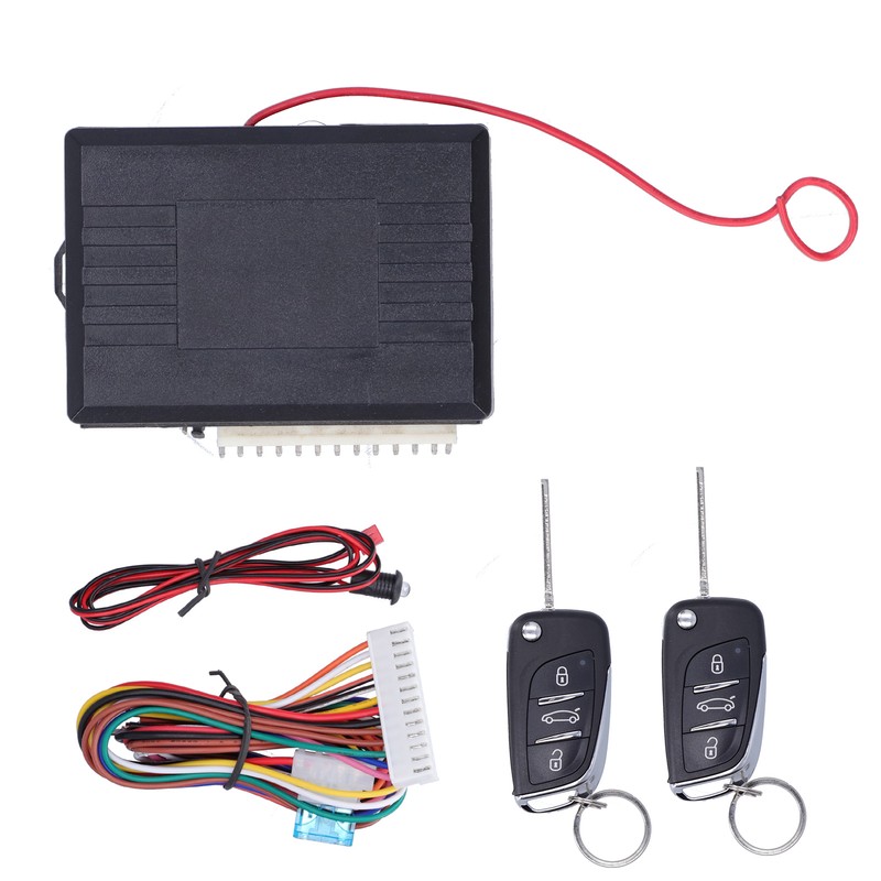 Universal Remote Control Security Door Lock Kit Auto Keyless Entry