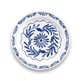 Tarhong DN23987375 Azure Salad Plate, 8.3 inches (21 cm), Dish, Crack-resistant, Melamine Tableware, Plastic, Dishwasher Safe, One-Plate, Stylish, Cute, Lightweight, Outdoor, Camping,