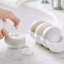 Gita Beuraendeu 로션샴푸용기 간편 여행 준비물 화장품 바디 크림 원형 소분 케이스 Lotion Shampoo Container Convenient Travel Essential Cosmetic Body Cream Round Dispensing Case [Select Product]