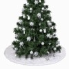 Lihao 90 cm Christmas Tree Skirt, Round White Christmas Tree