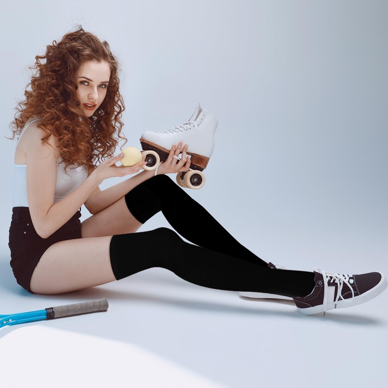 Hicdaw 10 Pair Long Socks Over Knee Thigh High Stockings