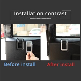 e-power-auto-Trim 4pcs Alloy Door Handle Bolt Lock Pin Trim For Land Rover Defender 110 2004-19