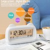 SUIOPPYUW Transparent Multi Functional Intelligent Electronic Alarm Clock for Checking
