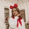 Aswitnove 6 Pcs Bow Headbands for Women Grosgrain Ribbon Red