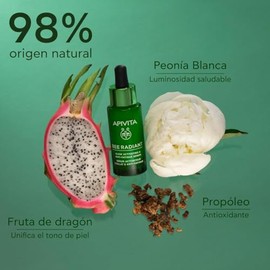 Apivita Bee Radiant Sérum Antiedad y Anti-Fatiga 30ml - Sérum facial con Propóleo, Peonía Blanca y Fruta del Dragón - Ilumina, combate las decoloracio