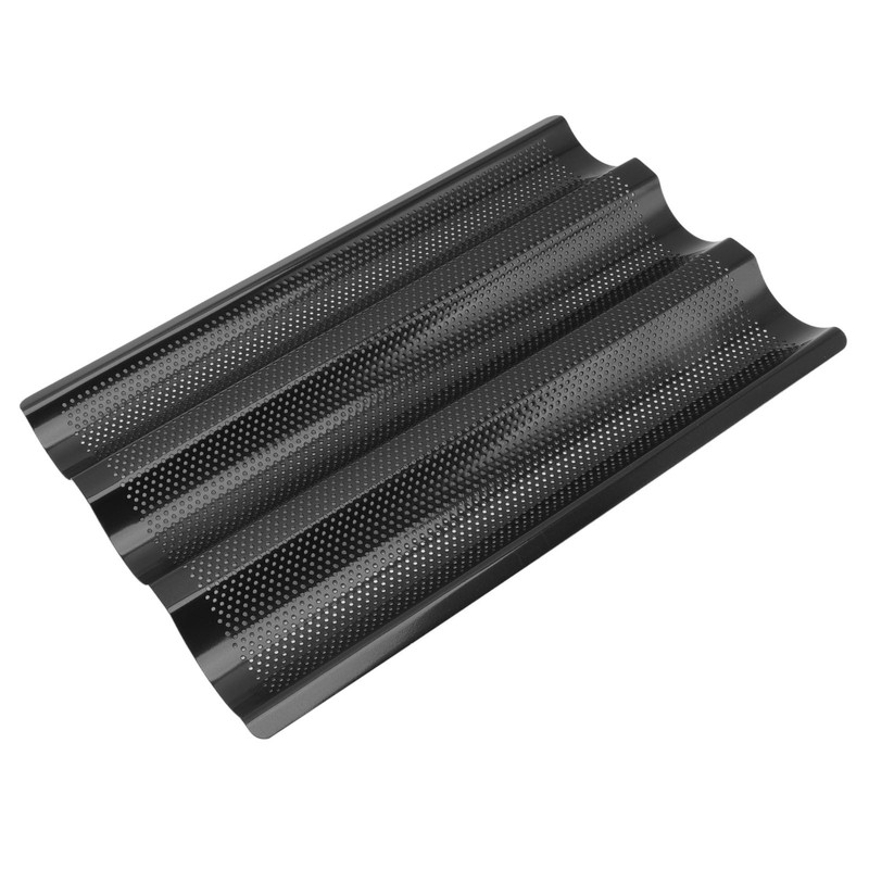 Baguette Pan Stainless Steel U Shape Uniform Heating Perforated Design