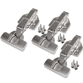 3 Pieces | LANZZAS 110 Degree Centre Stop Door Hinge, Pot Hinge Automatic Hinge with Damping and Automatic Closing. Hinges for Furniture and Cabinets