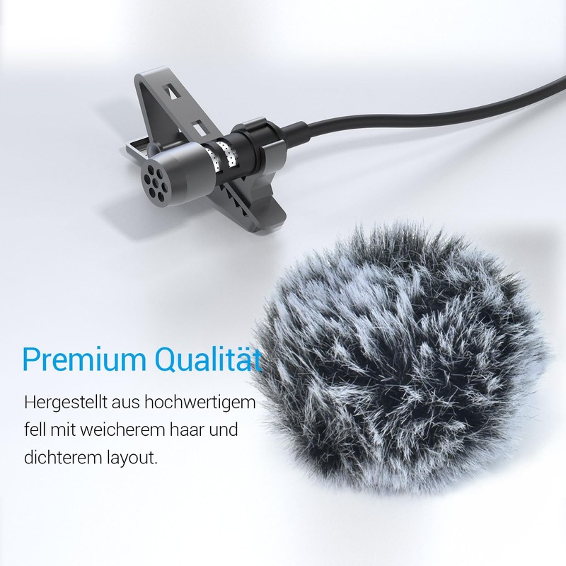 Cubilux Lavalier Microphone Windshield 6 Pack Furry Windshield