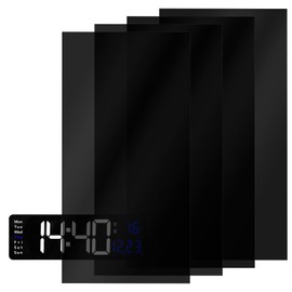 4 Pcs 6x3 Inch LED Light Blocking Stickers, Static Clings Dimmer Sheets, Light Blocking Sticker for Electronics, Square Light Dimming LED Filters, Light Sticker Blackout, Light Covers for Electronics