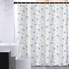 KAIRA Classic Blue and White Floral Pattern Shower Curtain with