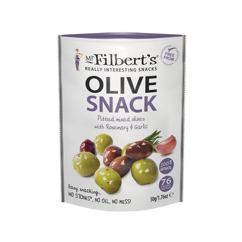 Mr Filbert's Rosemary & Garlic Mixed Olives and Lemon 50g
