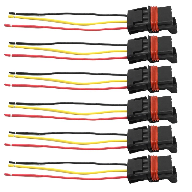 Saihisday 6 Pcs Pulse Power Plug Pigtail Connector Replacement for