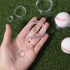 18 Pcs Plastic Sphere Stands Round Baseball Stands Clear Acrylic