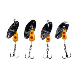 Momo Lures, Mountain Stream Trout Lure, Momo Spinner, 0.1 oz (3.5 g), 0.1 oz (4.5 g), Assorted Set, AR-S Type (0.1 oz (3.5 g + 4.5 g) - Yellow 4 Piece Set