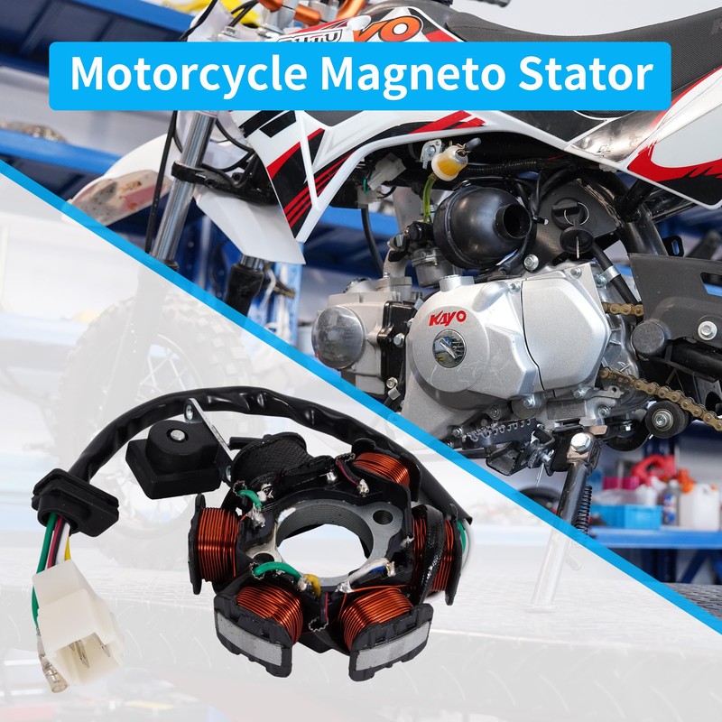 Magneto Stator 5 Wire AC 6 Pole Replacement for 50cc