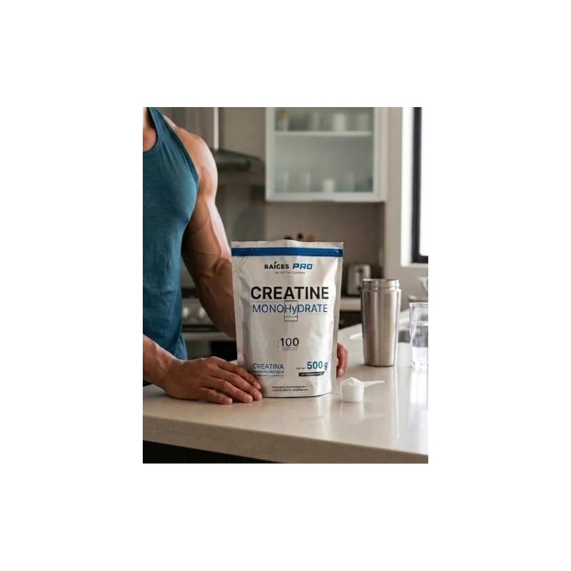 Creatina Monohidratada 500gr Raíces Pro 100 Servicios