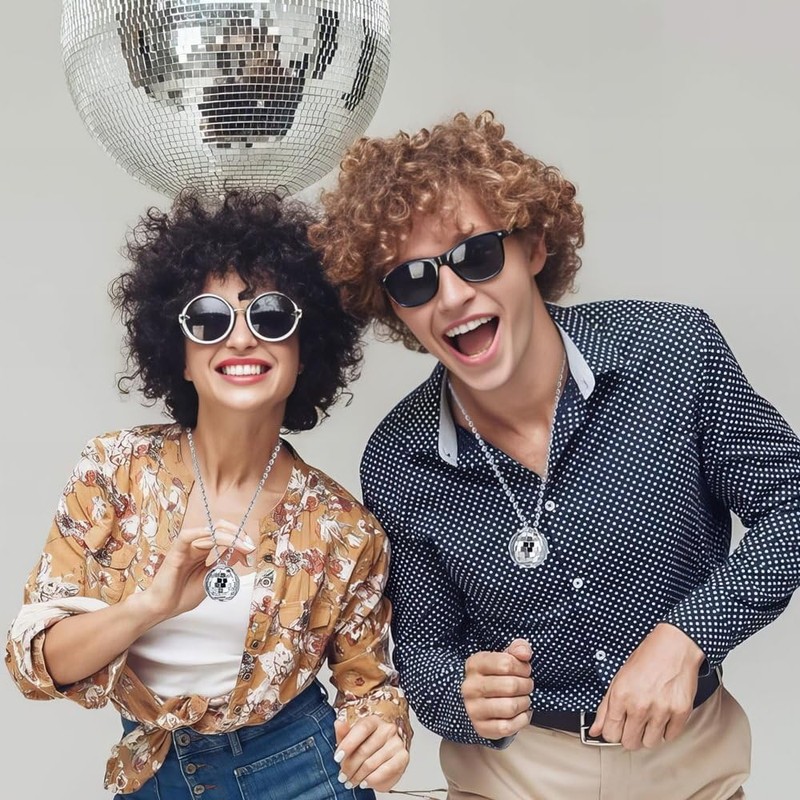 Rhode Island Novelty 2" Disco Ball Necklace