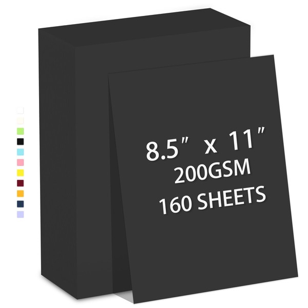 160 Sheets Cardstock Paper 8.5 x 11 Premium Weight 200gsm